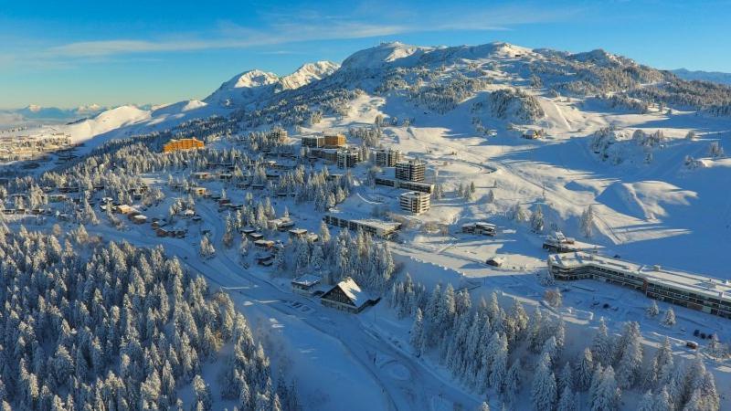 Le Flocon-Studio Cabine-Balcon 4-6 Pers A 100M Des Pistes Шамрусс Экстерьер фото