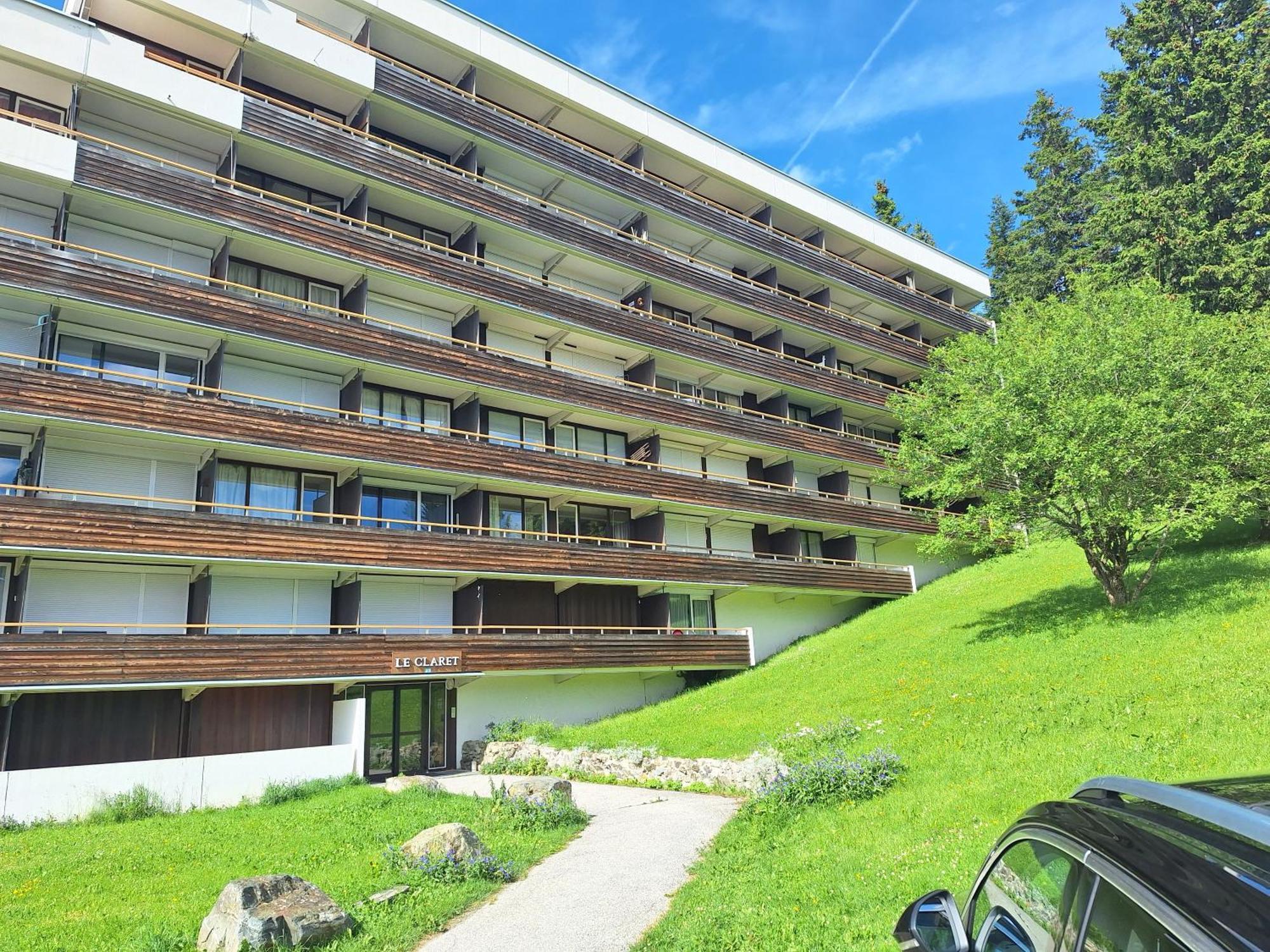 Le Flocon-Studio Cabine-Balcon 4-6 Pers A 100M Des Pistes Шамрусс Экстерьер фото